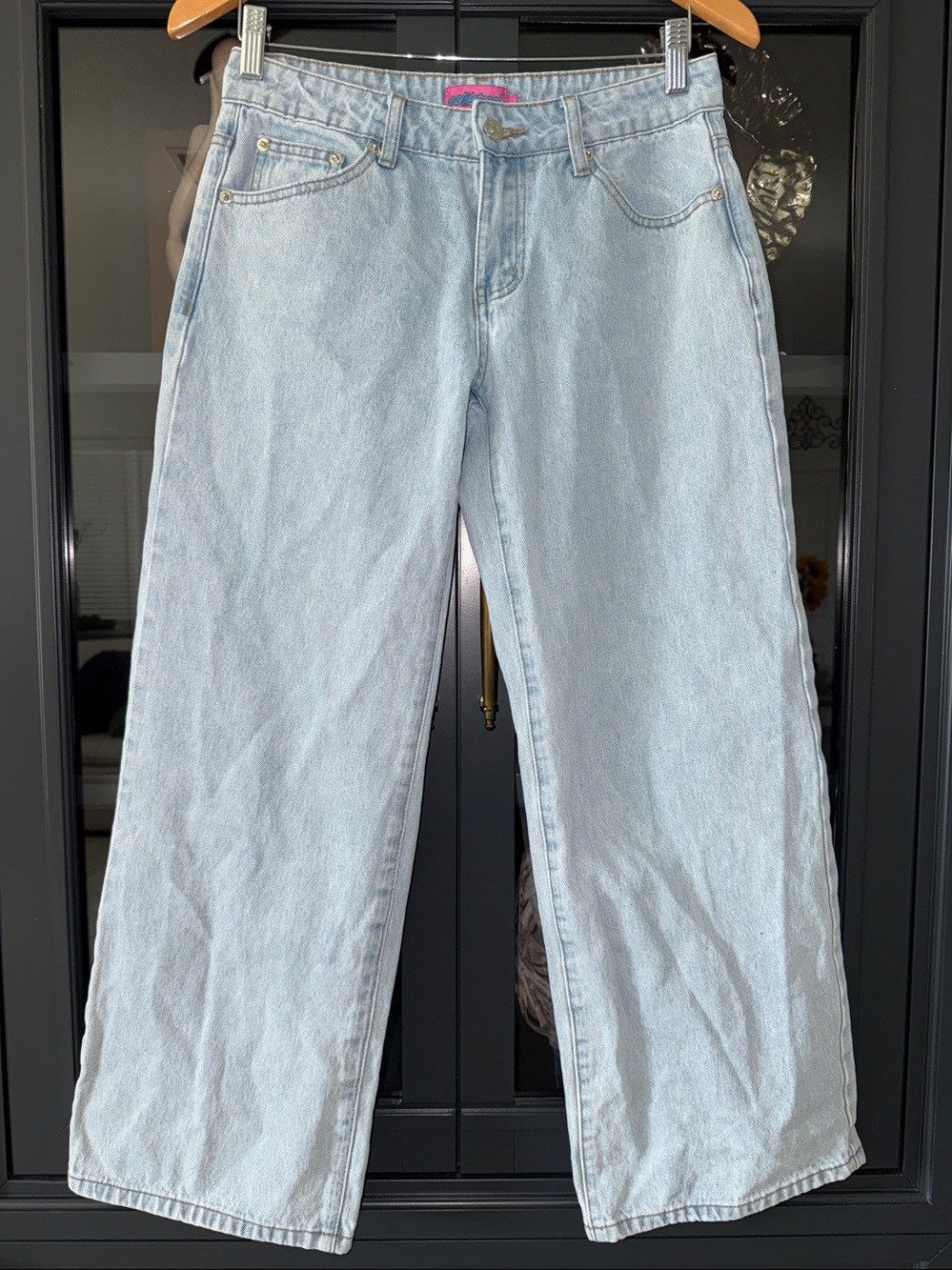 Edikted Light Blue Wide Leg Jeans